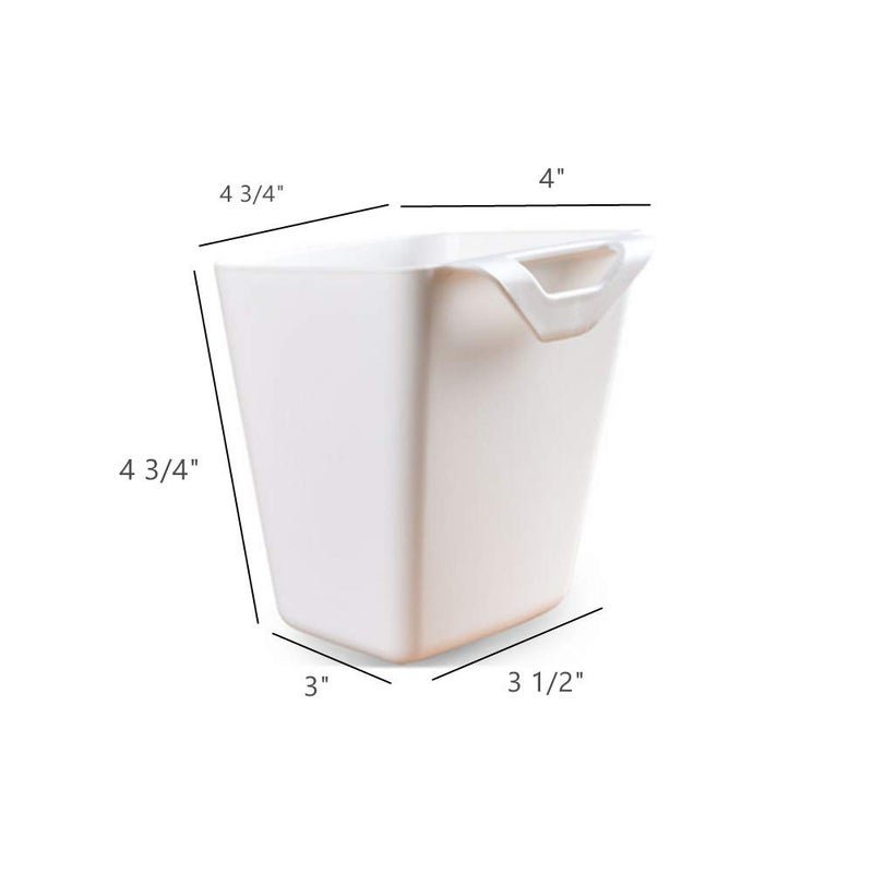 DODXIAOBEUL 5pcs Hanging Cup Holder,Rolling Cart Accessories Utility cart Accessories Hanging Bins,Hanging Flower Pots,Space Saver,Storage Bucket Desktop Container,Make Up Pencil Holder White - Image 2